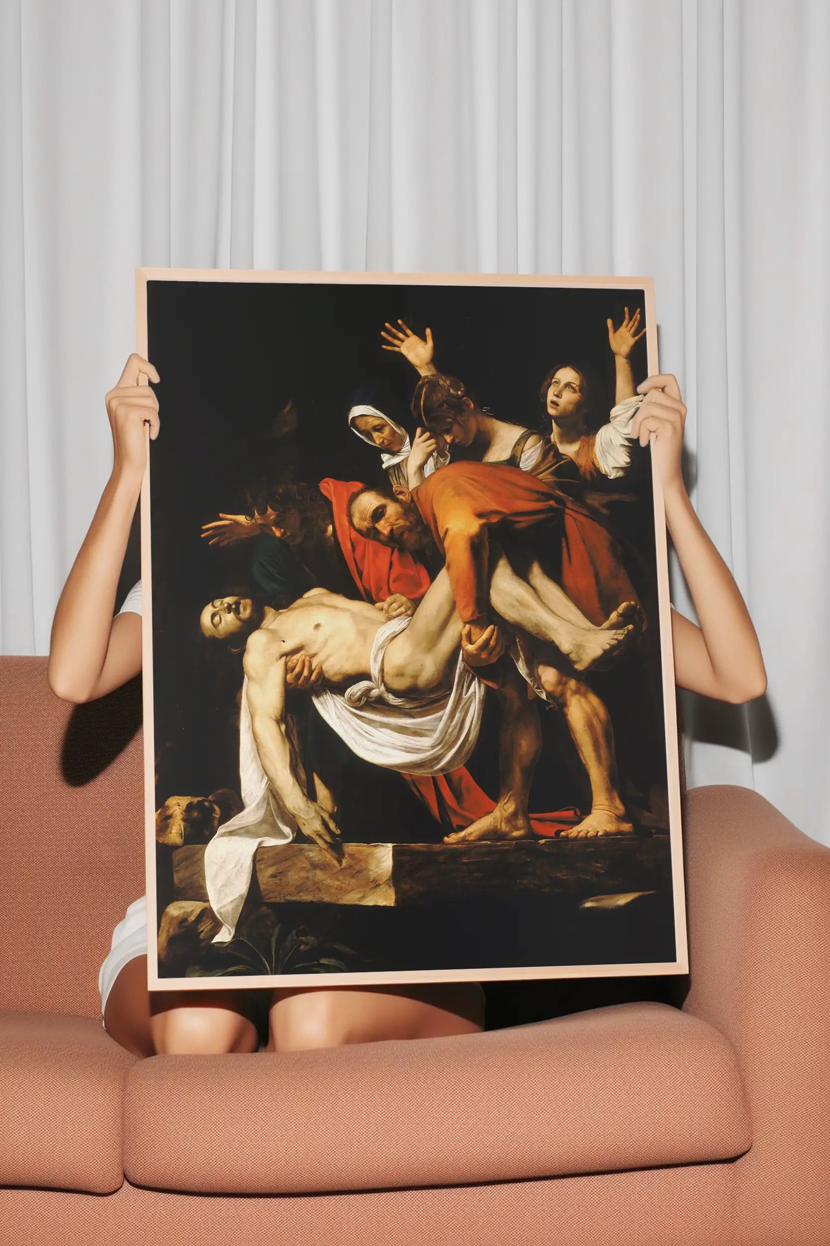 Caravaggio - The Entombment of Christ #18 a beautiful painting reproduction by GalleryInk.Art