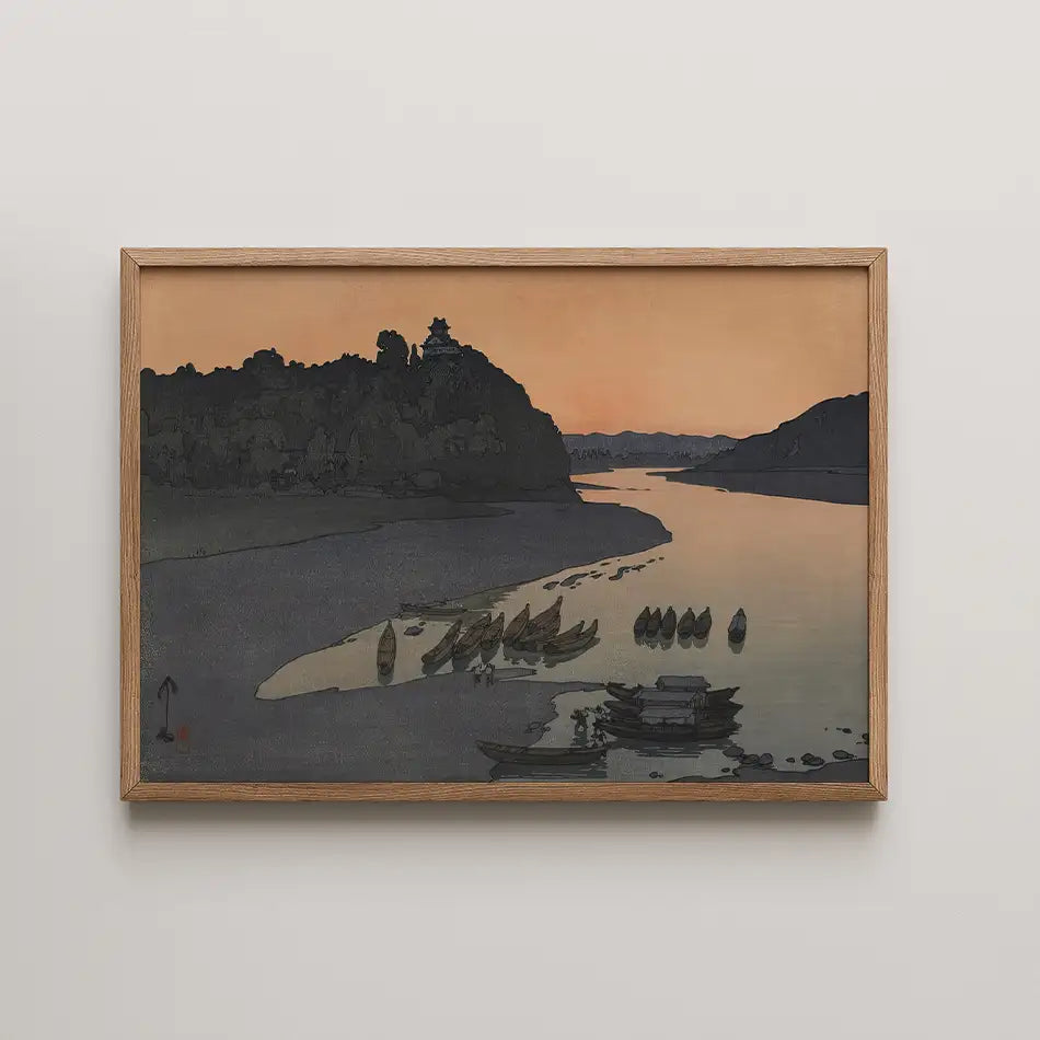 Kiso River by Hiroshi Yoshida - Art Print Mockup 3