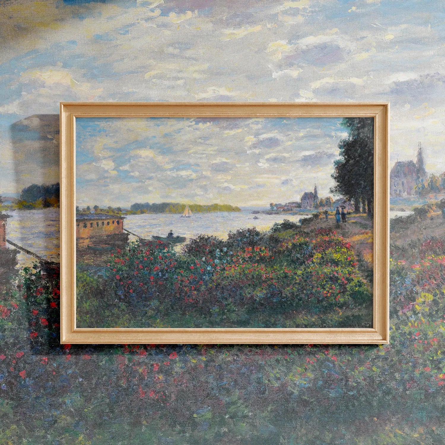 Claude Monet - La Seine À Argenteuil #137 a beautiful painting reproduction by GalleryInk.Art