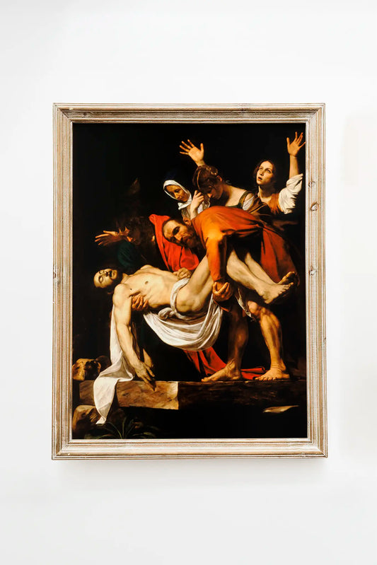 Caravaggio - The Entombment of Christ #18 a beautiful painting reproduction by GalleryInk.Art