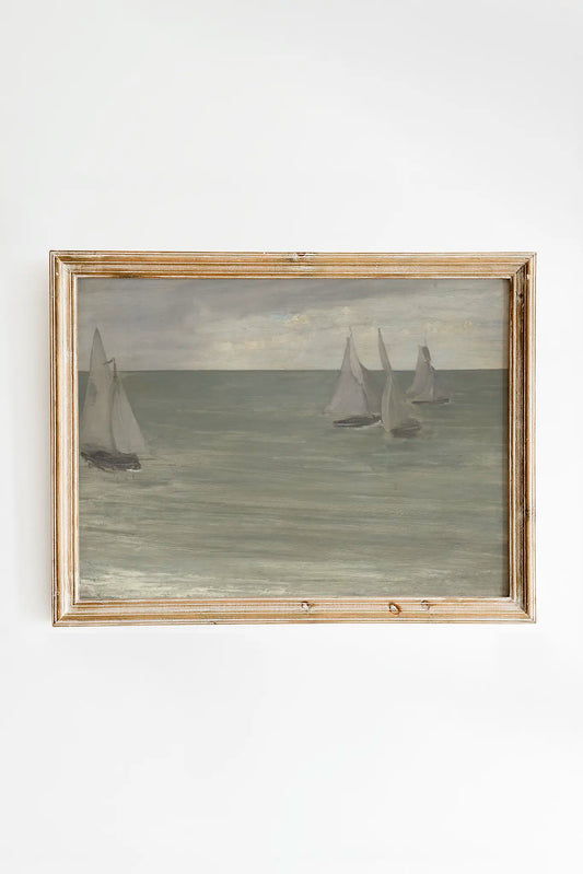 James McNeill Whistler - Trouville #28 a beautiful seascape painting reproduction printed by GalleryInk.Art