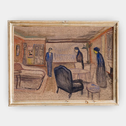 Edvard Munch - Puberty #46 a beautiful painting reproduction by GalleryInk.Art