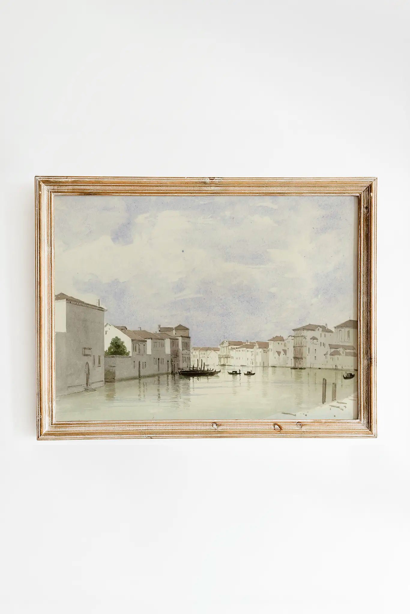 Carl Theodor Reiffenstein - Channel in Venice #81 a beautiful seascape painting reproduction printed by GalleryInk.Art