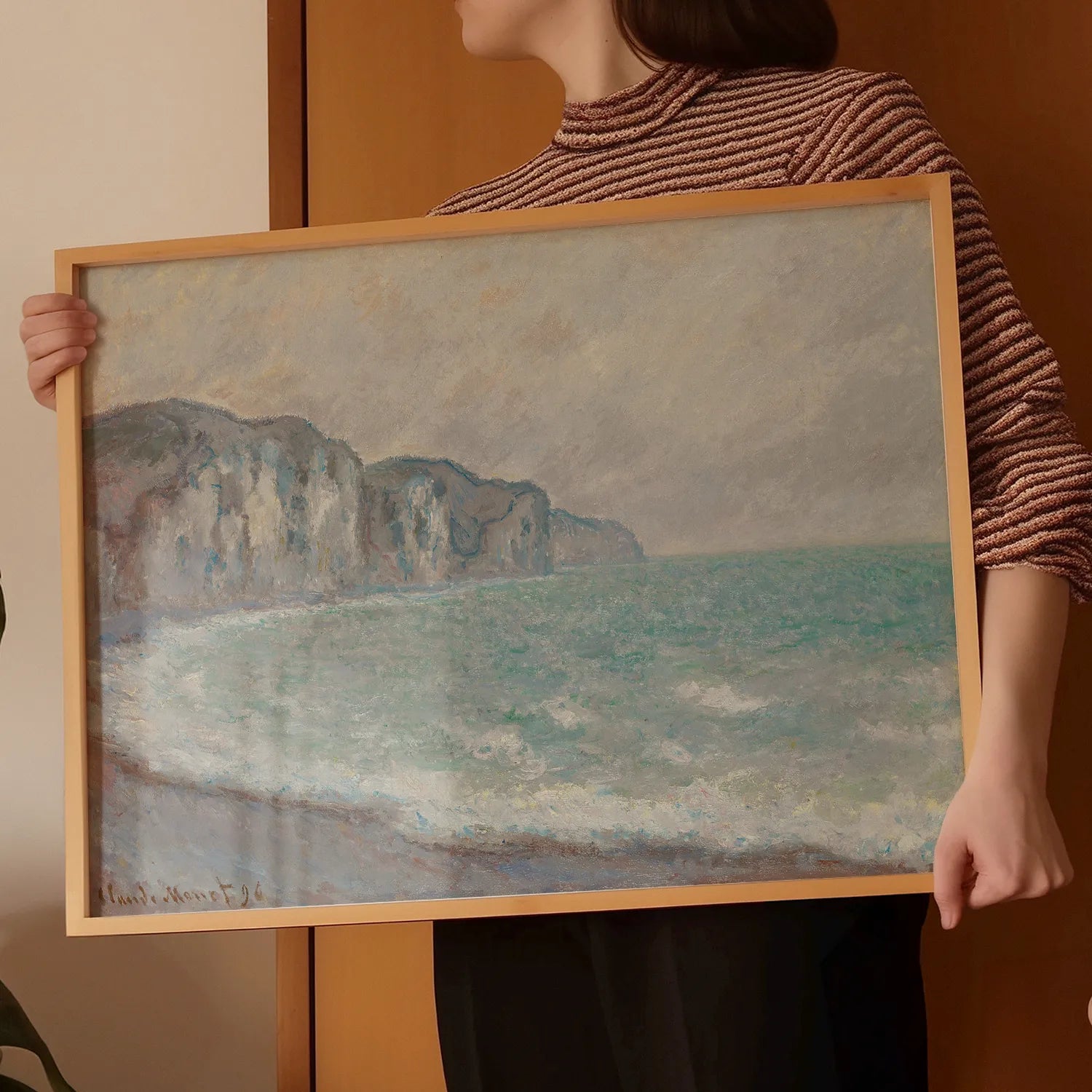 Claude Monet - Falaise De Pourville #91 a beautiful painting reproduction by GalleryInk.Art