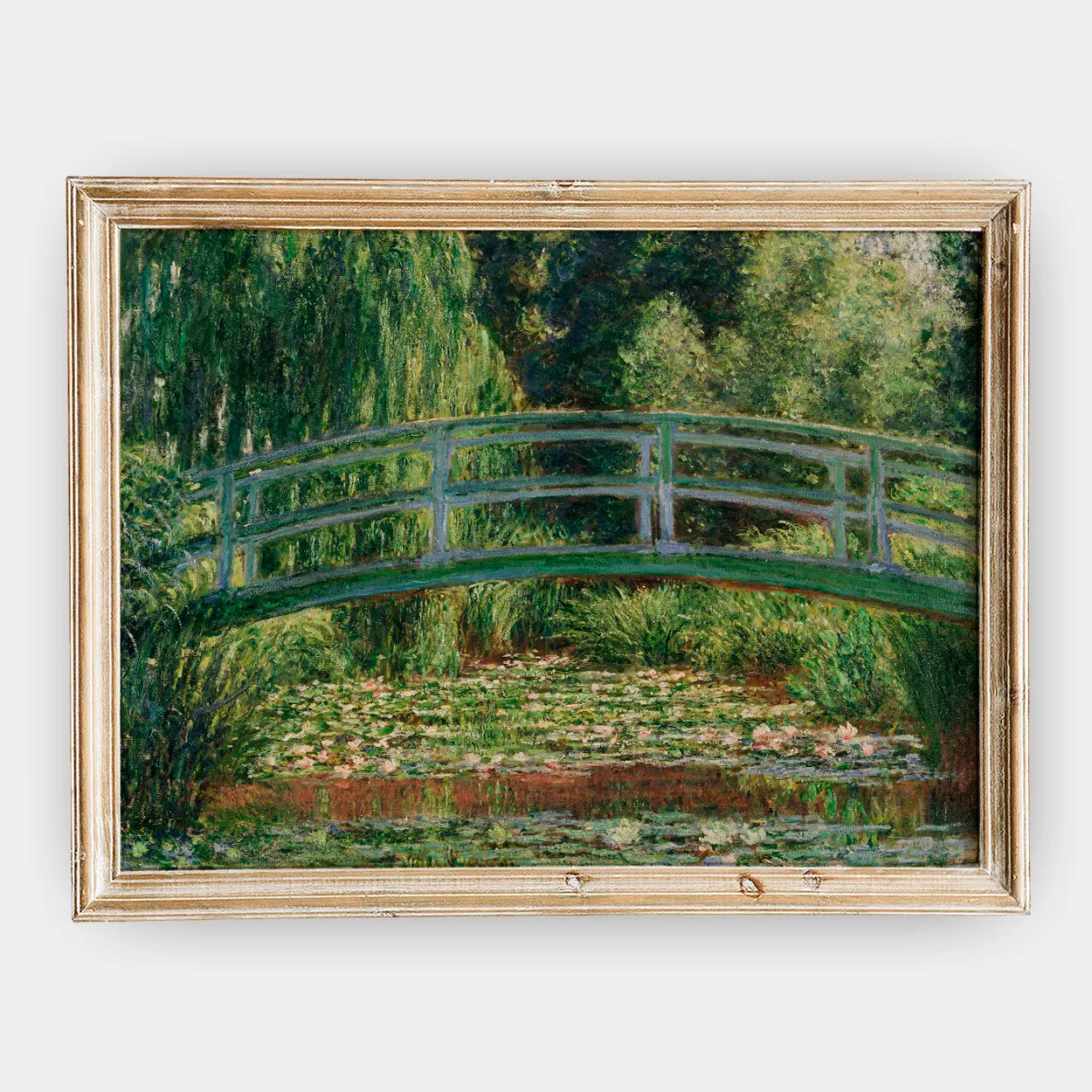 Claude Monet - The Japanese Footbridge and the Water Lily Pool #62 a beautiful painting reproduction by GalleryInk.Art