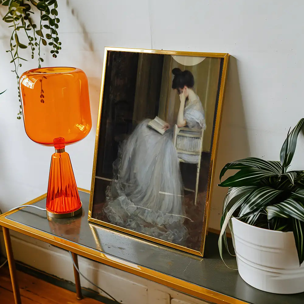 Mujer leyendo by Jacques Emile Blanche - Art Print Mockup 2
