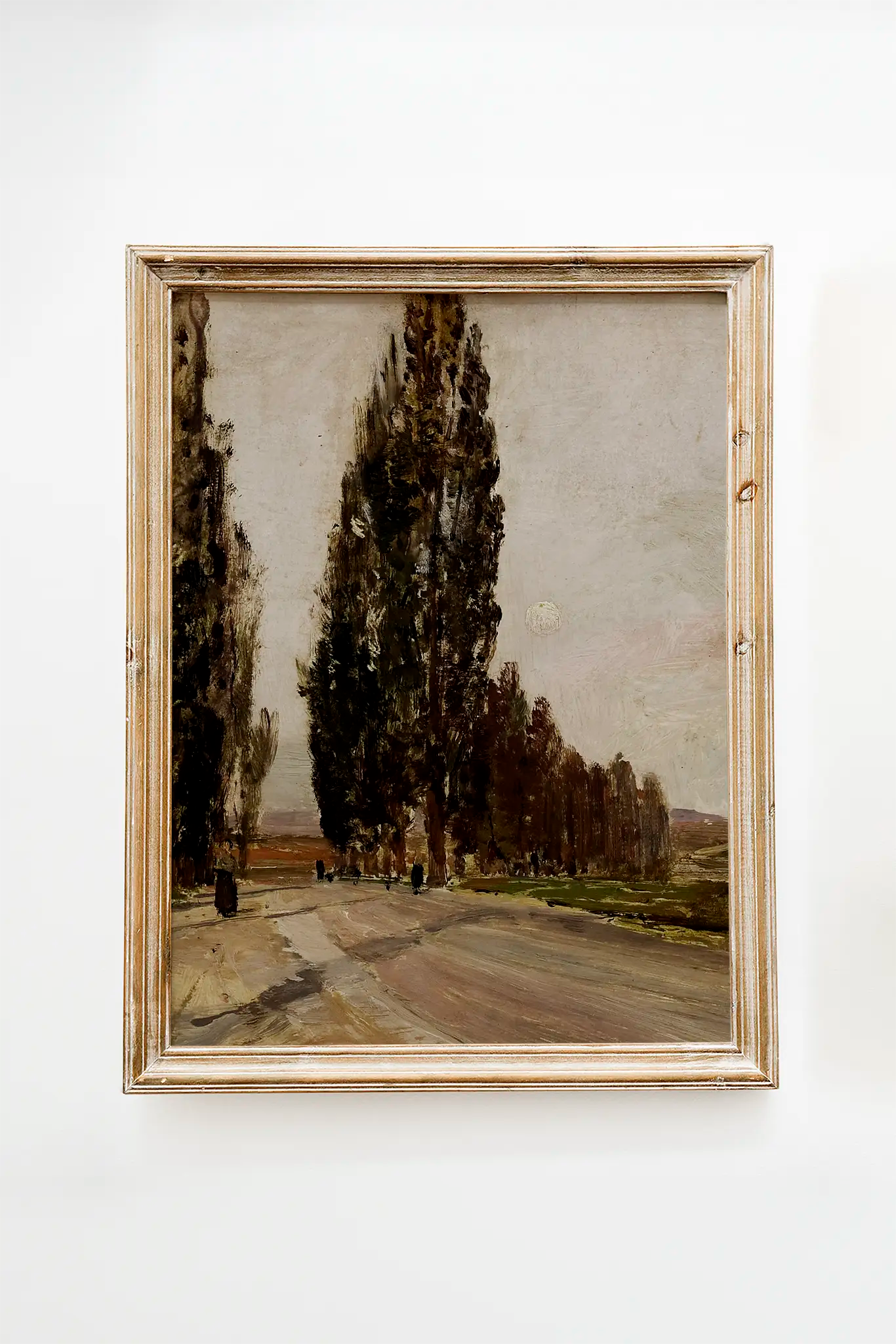 Emil Schindler - Boulevard of Poplars near Plankenberg #60 a beautiful landscape painting reproduction printed by GalleryInk.Art, a store providing landscape wall art prints