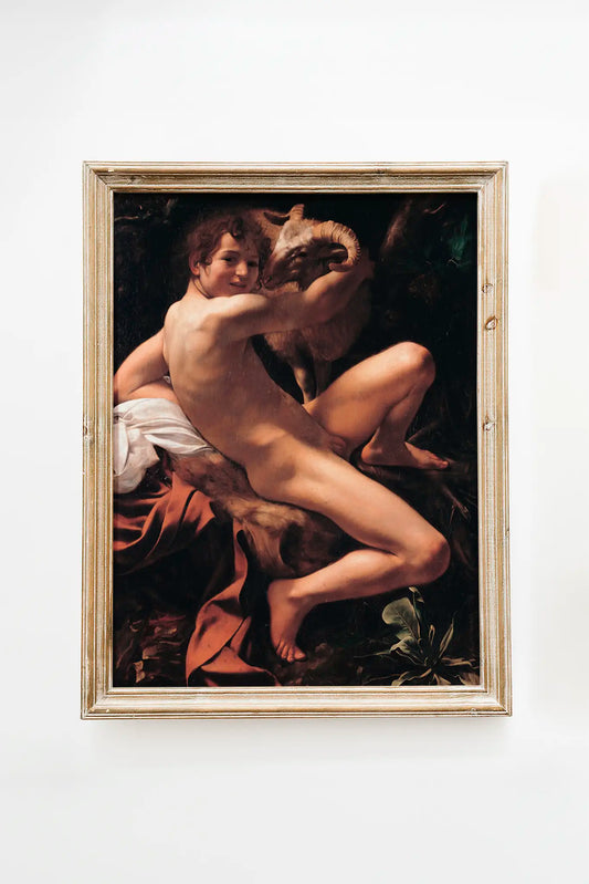 Caravaggio - Saint John the Baptist #25 a beautiful painting reproduction by GalleryInk.Art