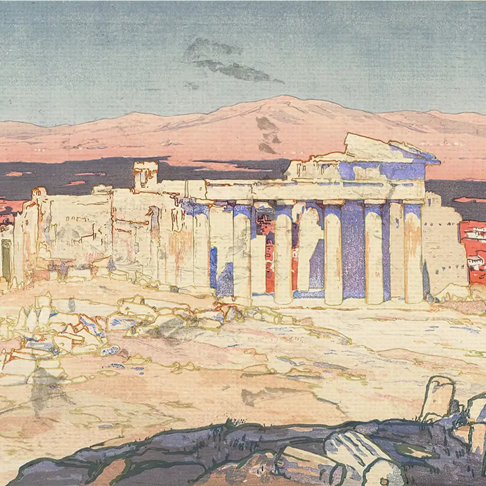 The Ruins of Acropolis in Athens by Hiroshi Yoshida - Final Mockup Example
