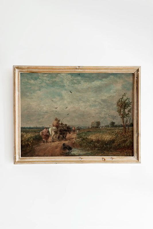 David Cox - Going to the Hayfield #106 a beautiful landscape painting reproduction printed by GalleryInk.Art