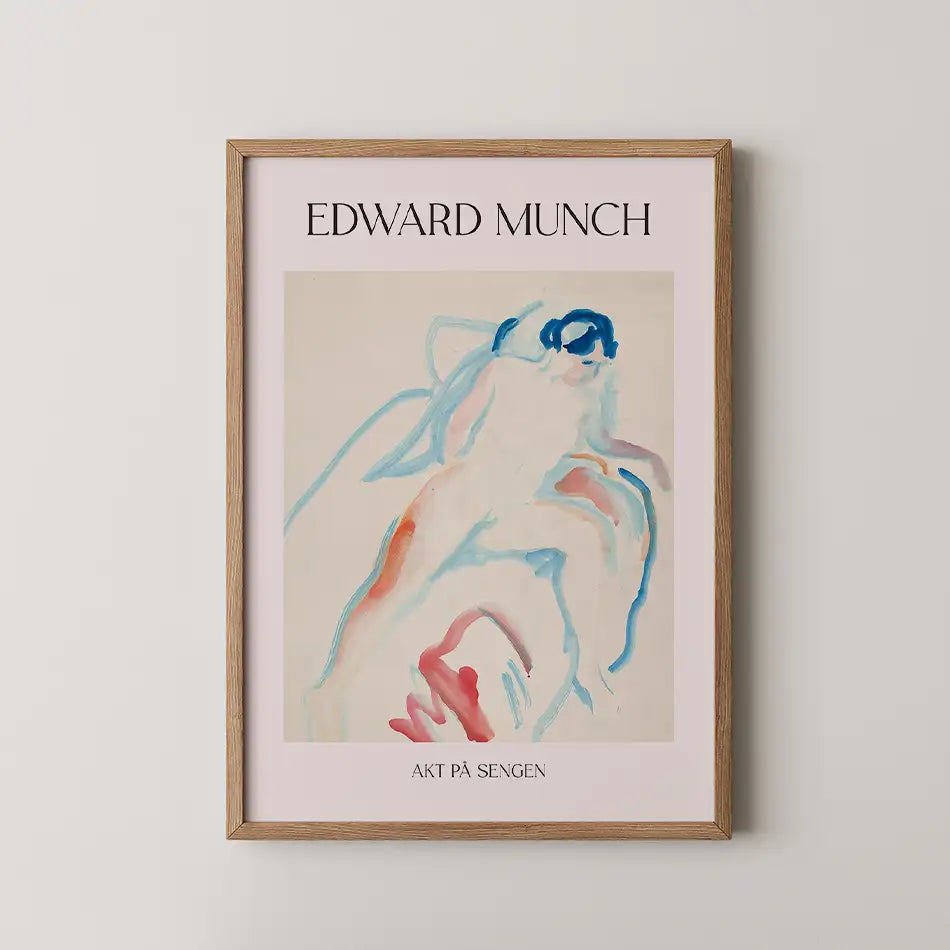 Akt på sengen by Edvard Munch - Fine Art Print