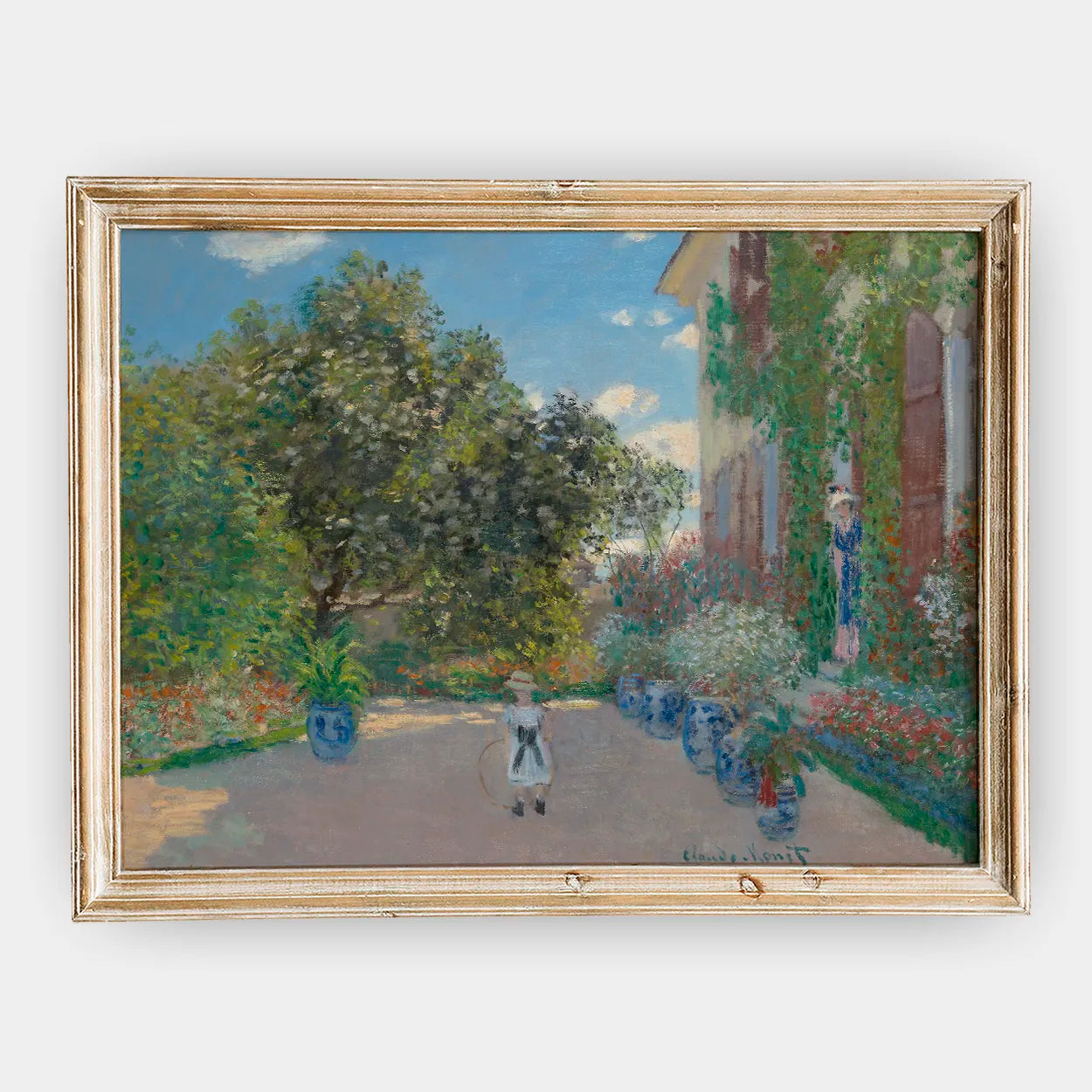 Claude Monet - The Artist’s House at Argenteuil #127 a beautiful painting reproduction by GalleryInk.Art