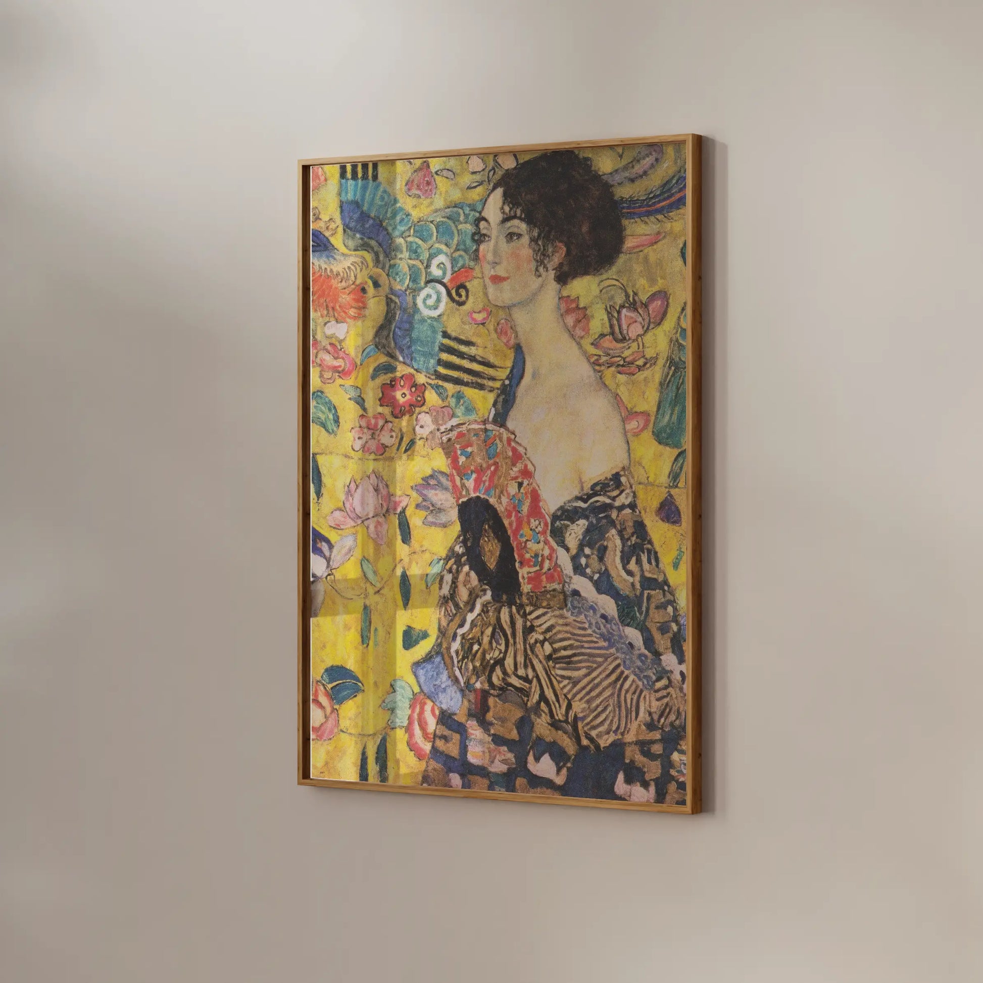 Gustav Klimt - Woman with fan #42 a beautiful painting reproduction by GalleryInk.Art