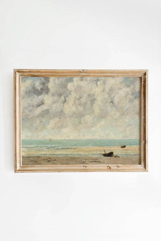 Gustave Courbet - The Calm Sea #27 a beautiful seascape painting reproduction printed by GalleryInk.Art