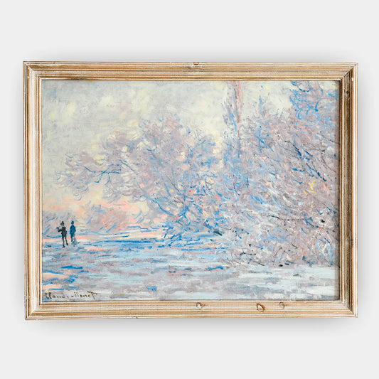 Claude Monet - Le Givre À Giverny #98 a beautiful painting reproduction by GalleryInk.Art