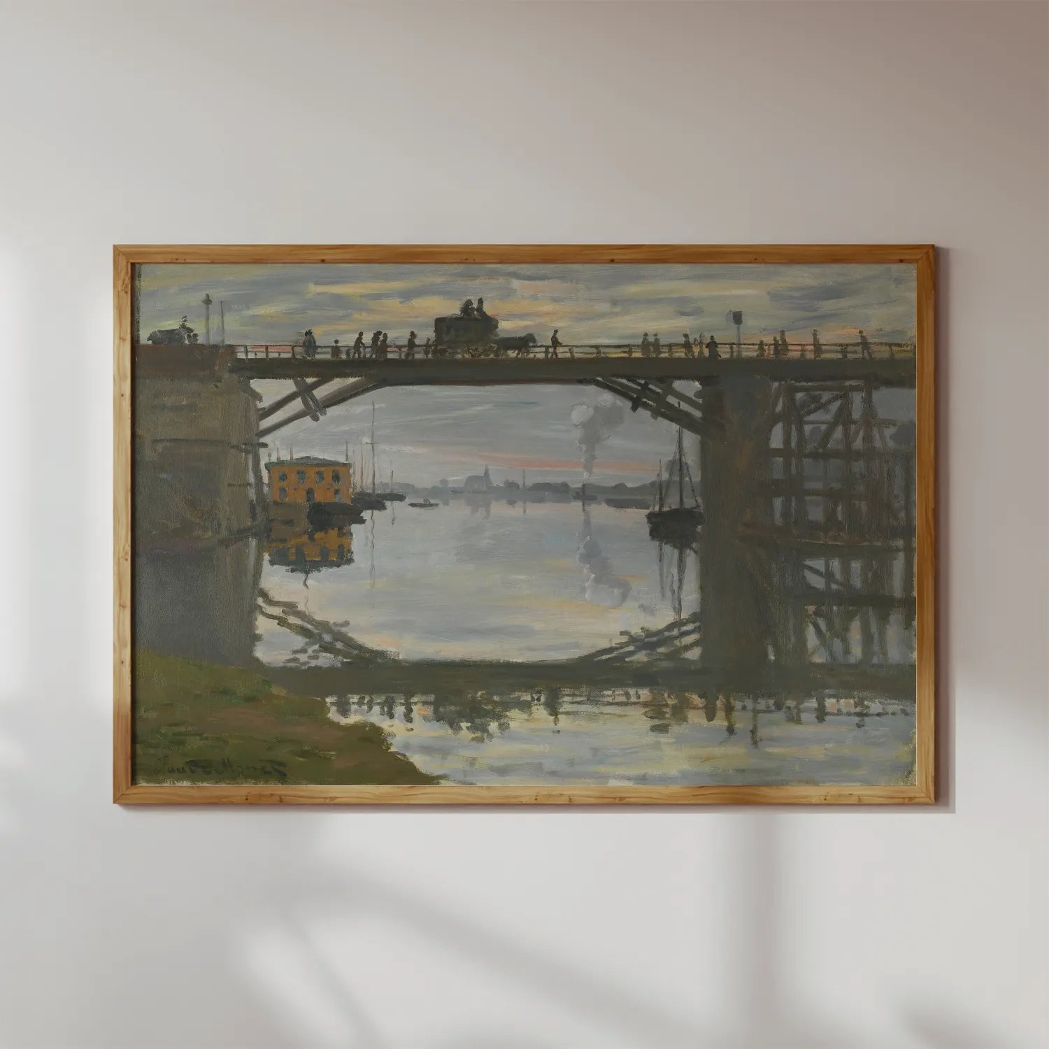 Claude Monet - Le Pont De Bois #101 a beautiful painting reproduction by GalleryInk.Art