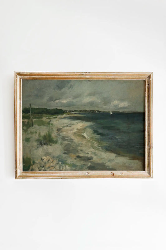 John Twachtman - Storm Clouds #46 a beautiful seascape painting reproduction printed by GalleryInk.Art