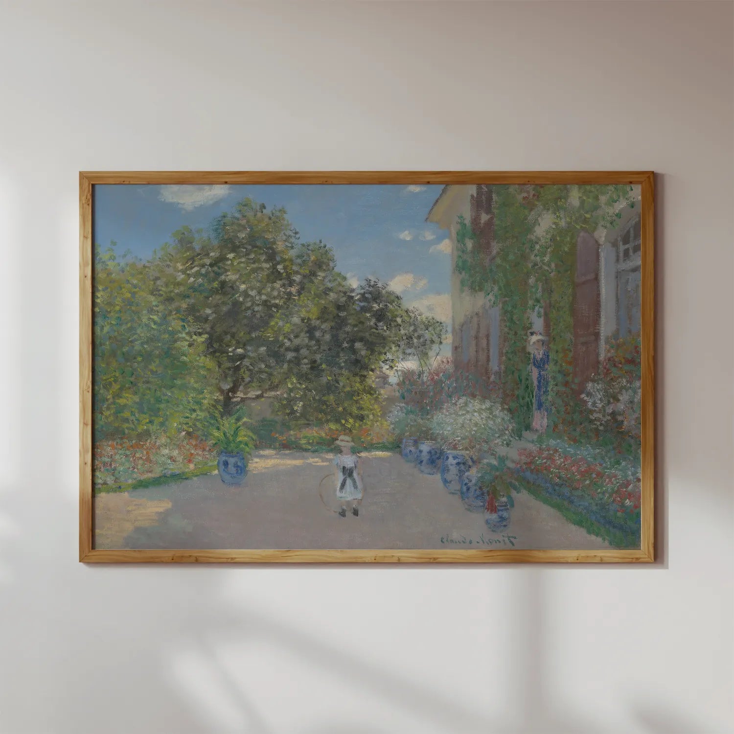 Claude Monet - The Artist’s House at Argenteuil #127 a beautiful painting reproduction by GalleryInk.Art