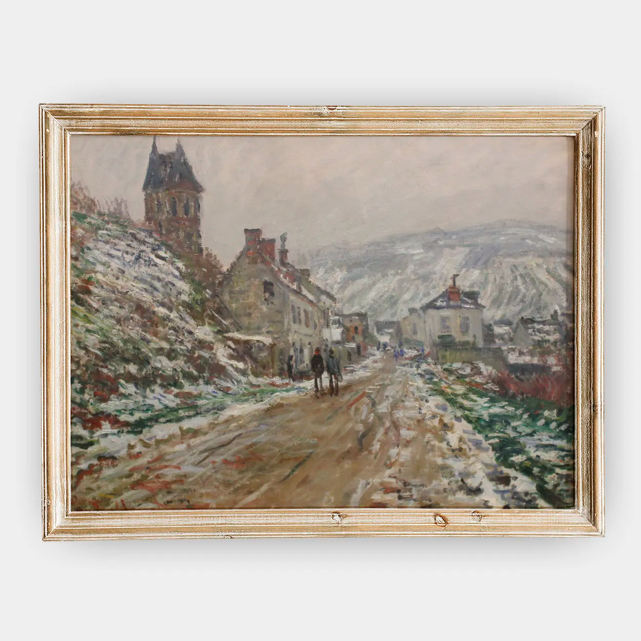 Claude Monet - Village Street, Vétheuil #170 a beautiful painting reproduction by GalleryInk.Art