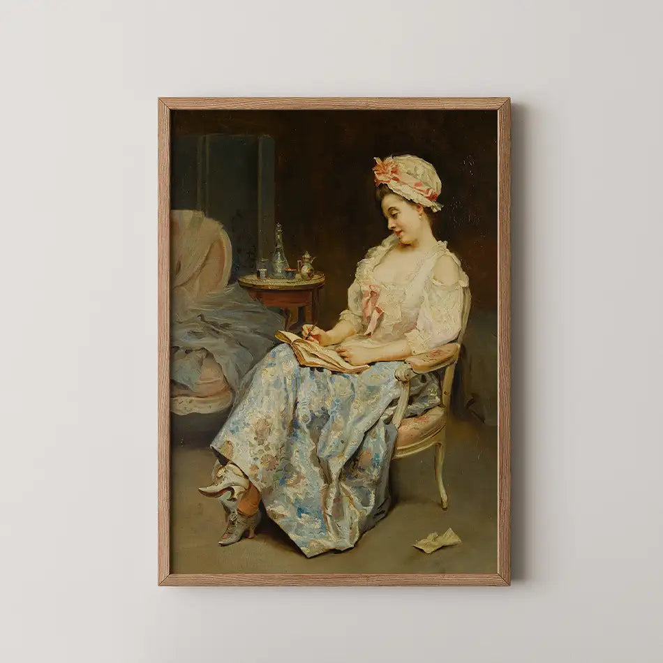 A moment of reflection by Raimundo de Madrazo y Garreta - Fine Art Print