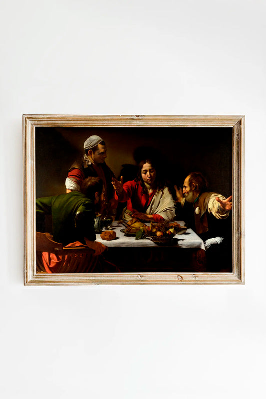 Caravaggio - Supper at Emmaus #28 a beautiful painting reproduction by GalleryInk.Art