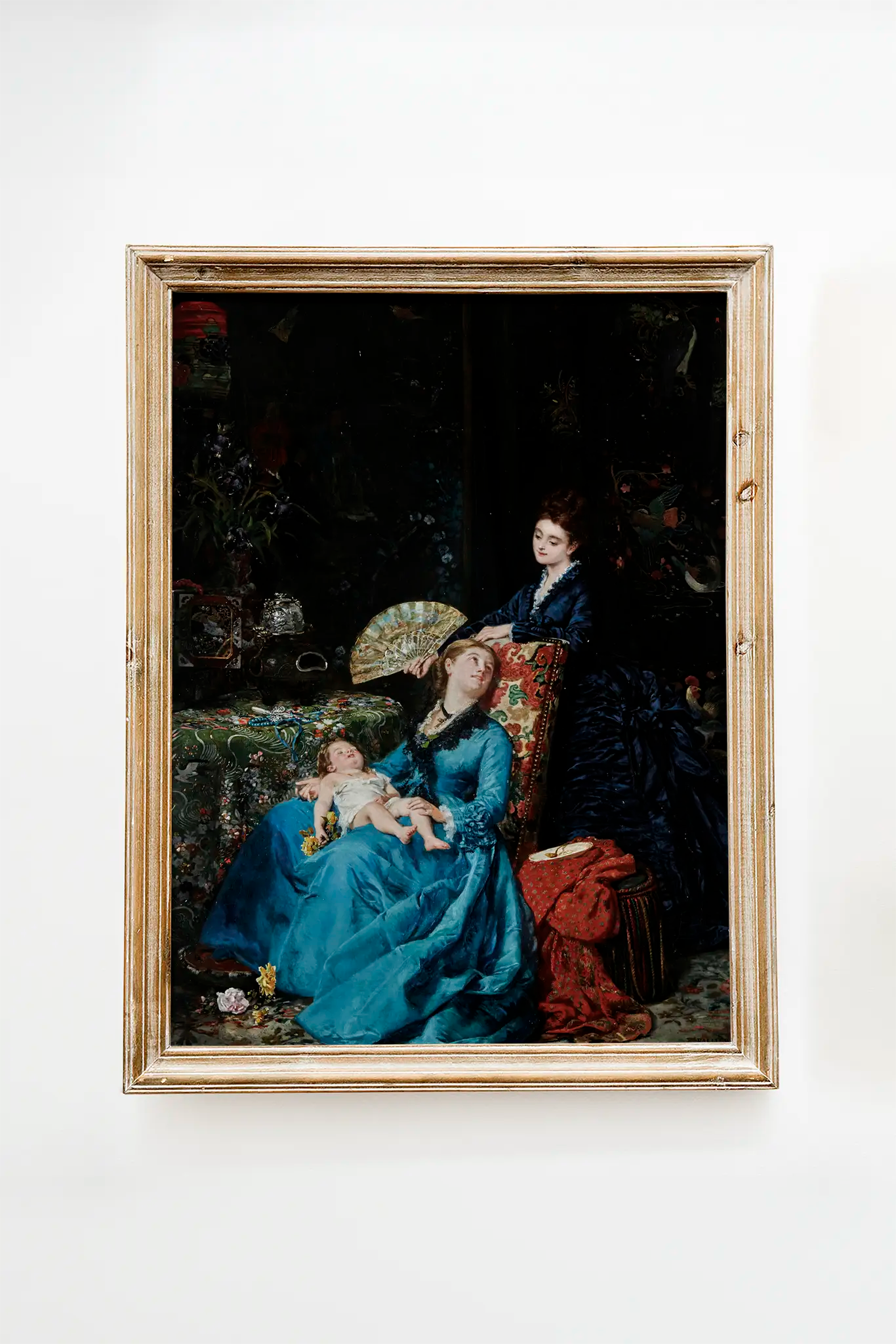 Jean Léon Pallière - L’enfant endormi #40 painting reproduction printed by GalleryInk.Art, a store providing vintage and romantic wall art prints