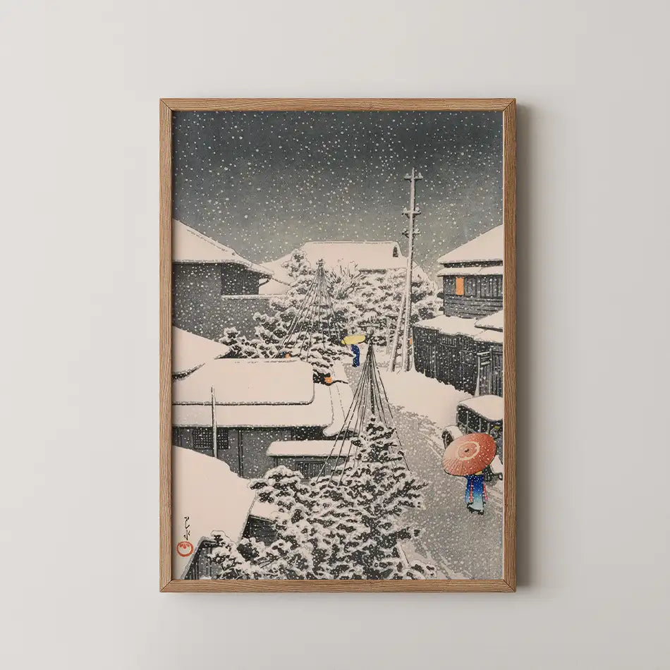Snow at Daichi by Hasui Kawase - Fine Art Print