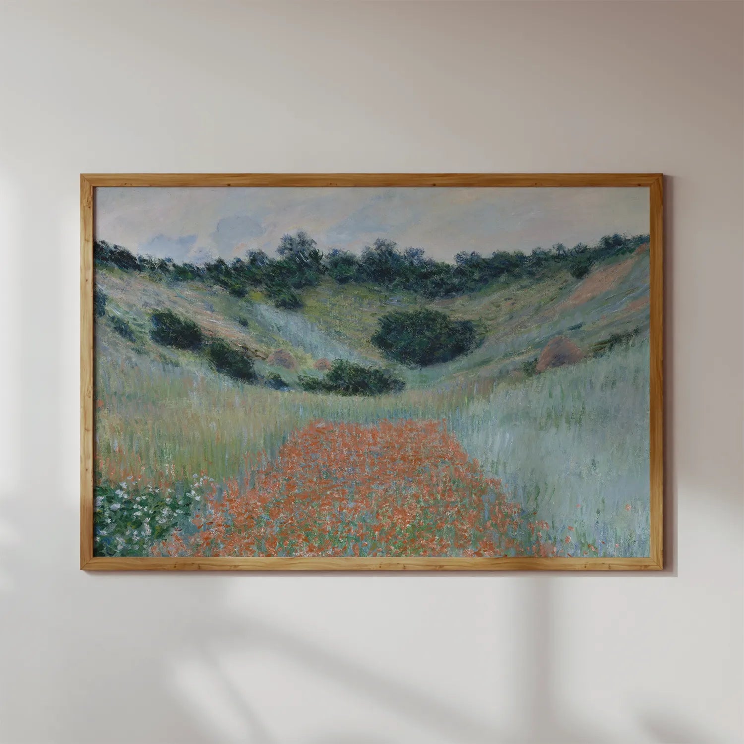 Claude Monet - Poppy Field in a Hollow near Giverny #43 a beautiful painting reproduction by GalleryInk.Art