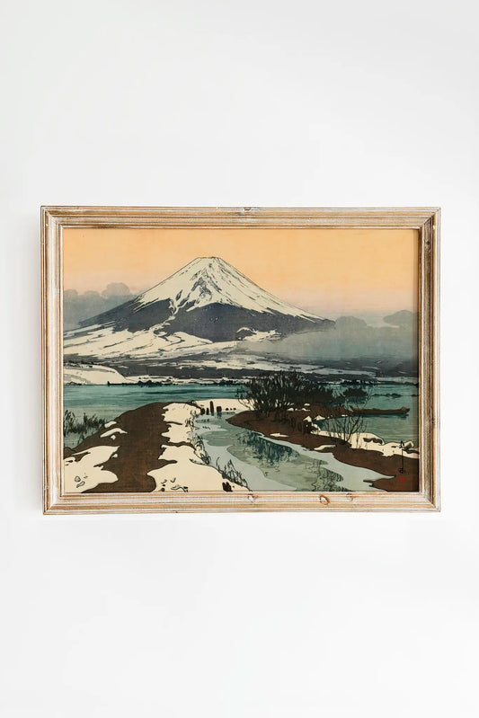 Hiroshi Yoshida - Fujiyama from Kawaguchi Lake #14 a beautiful painting reproduction by GalleryInk.Art