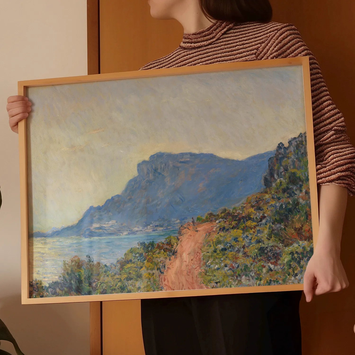 Claude Monet - La Corniche near Monaco #153 a beautiful painting reproduction by GalleryInk.Art