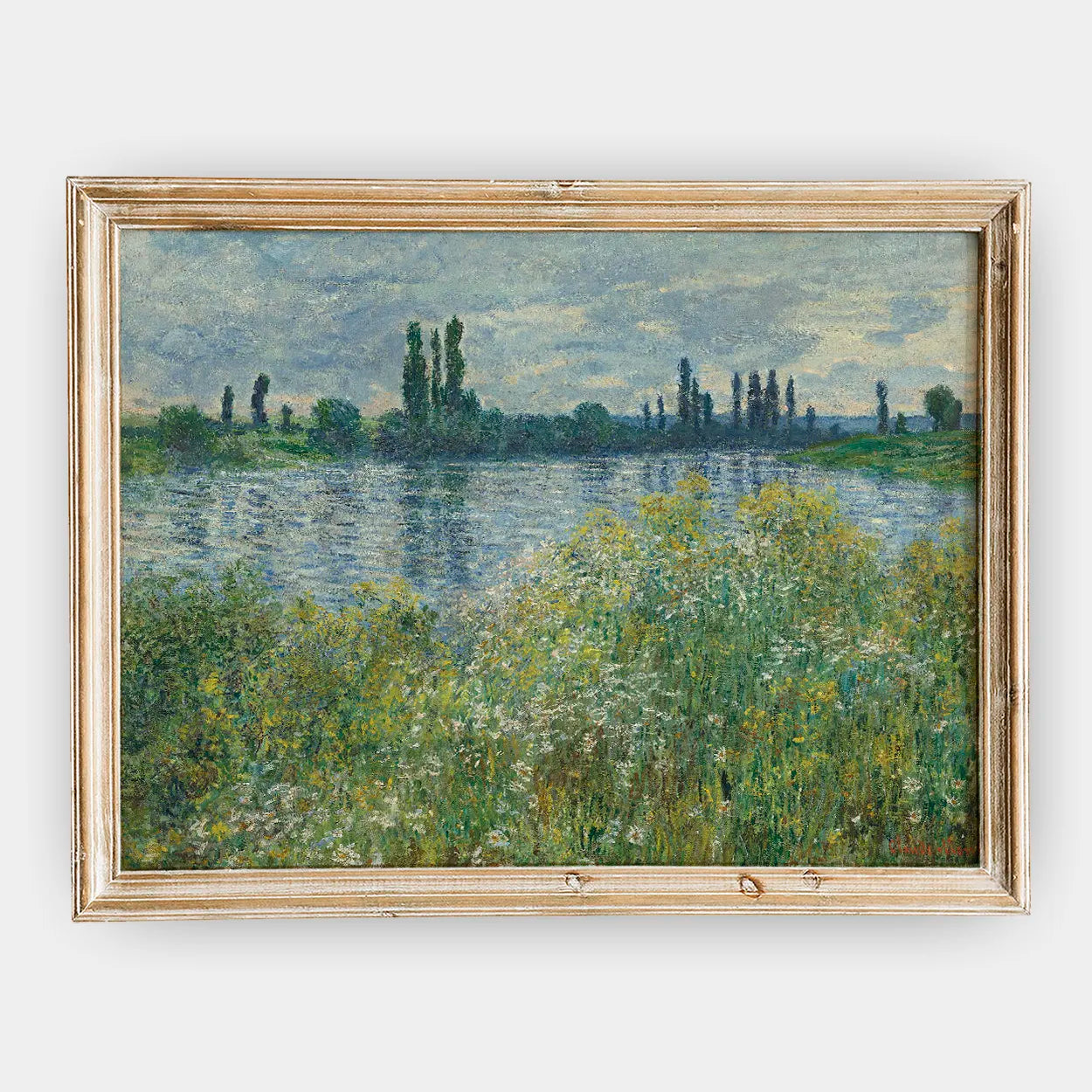 Claude Monet - Banks of the Seine,Vétheuil #14 a beautiful painting reproduction by GalleryInk.Art