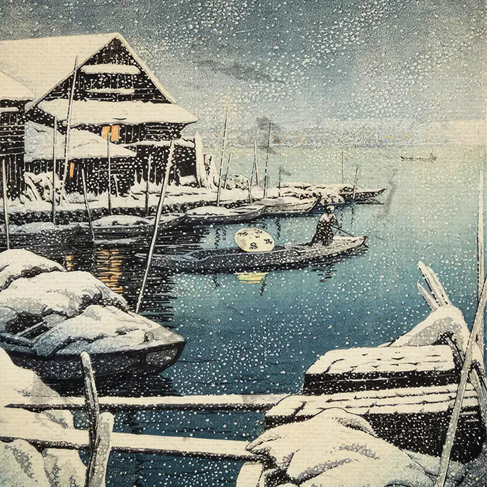 Snow at Mukojima by Hasui Kawase - Final Mockup Example