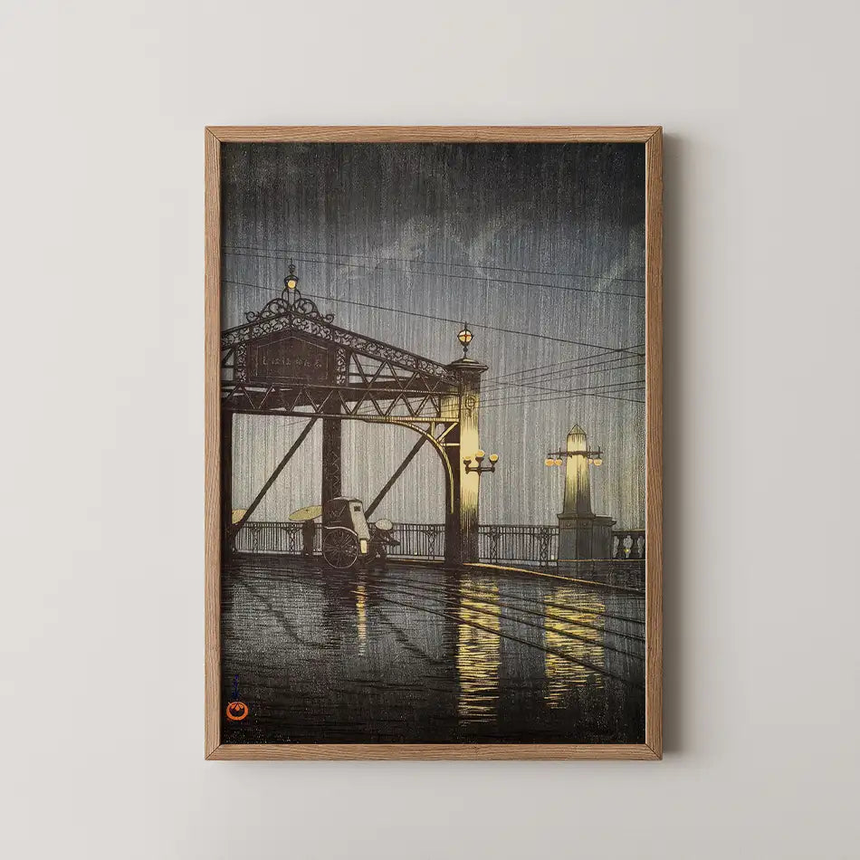 Shinohashi Bridge by Hasui Kawase - Fine Art Print