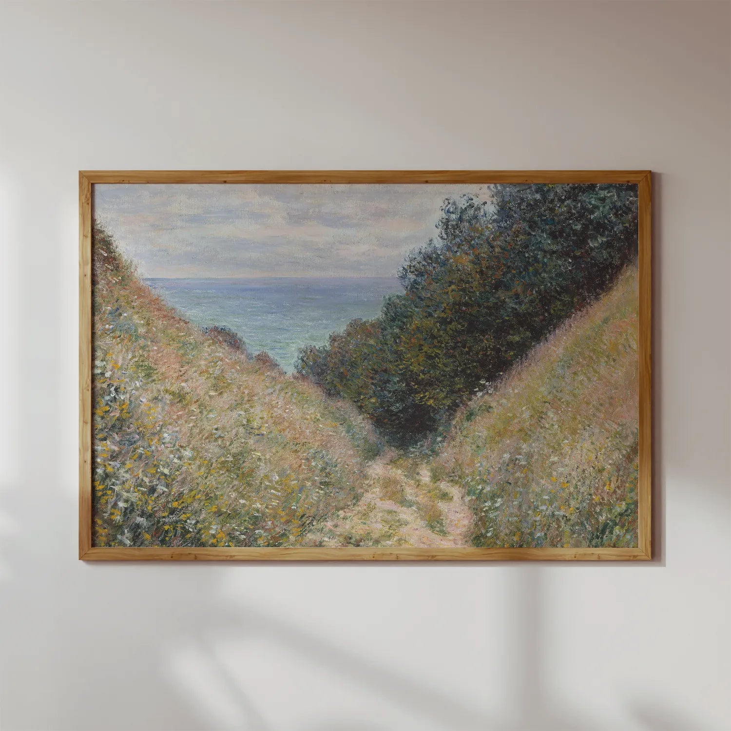 Claude Monet - Road at La Cavée, Pourville #48 a beautiful painting reproduction by GalleryInk.Art