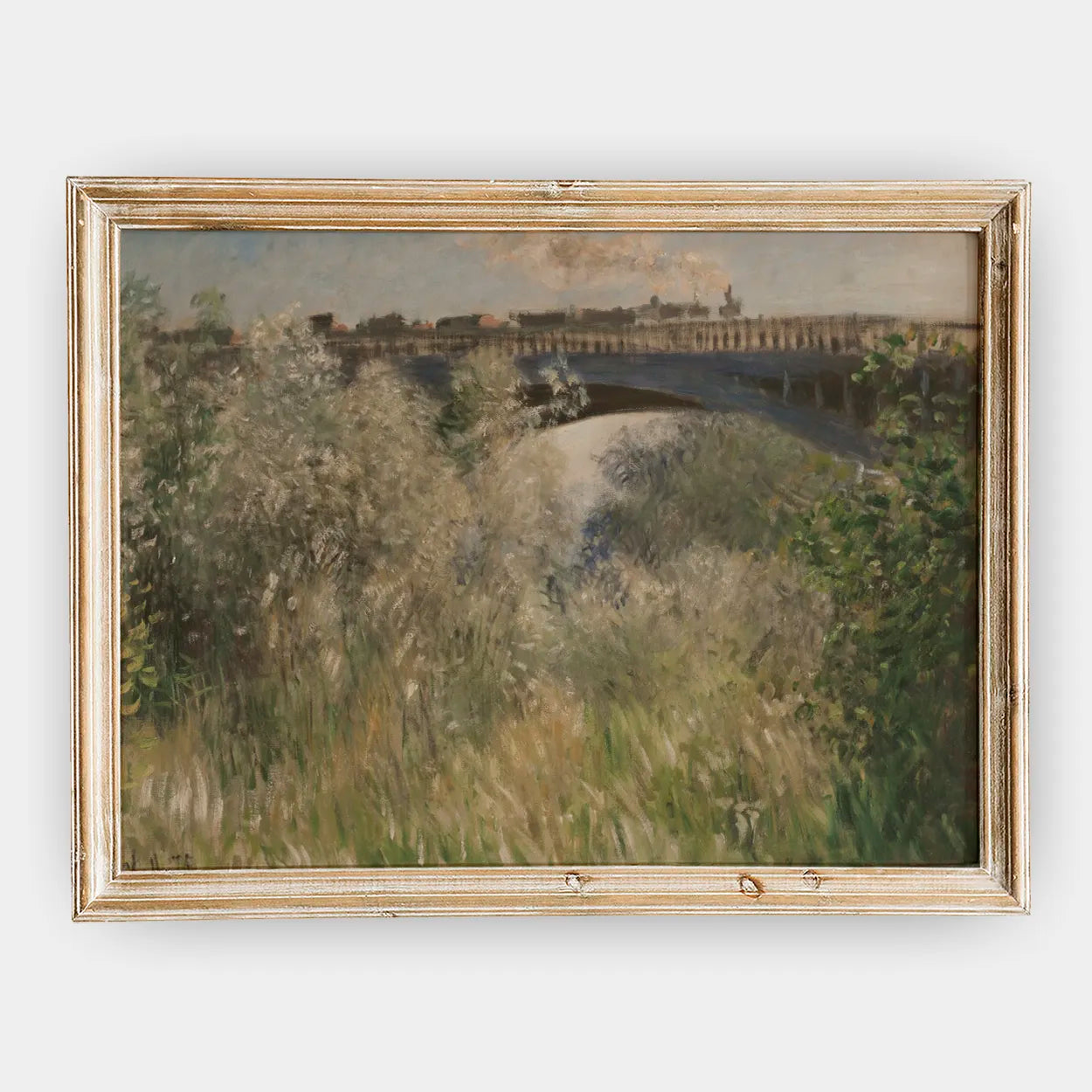 Claude Monet - Le Pont d` Argenteuil #171 a beautiful painting reproduction by GalleryInk.Art