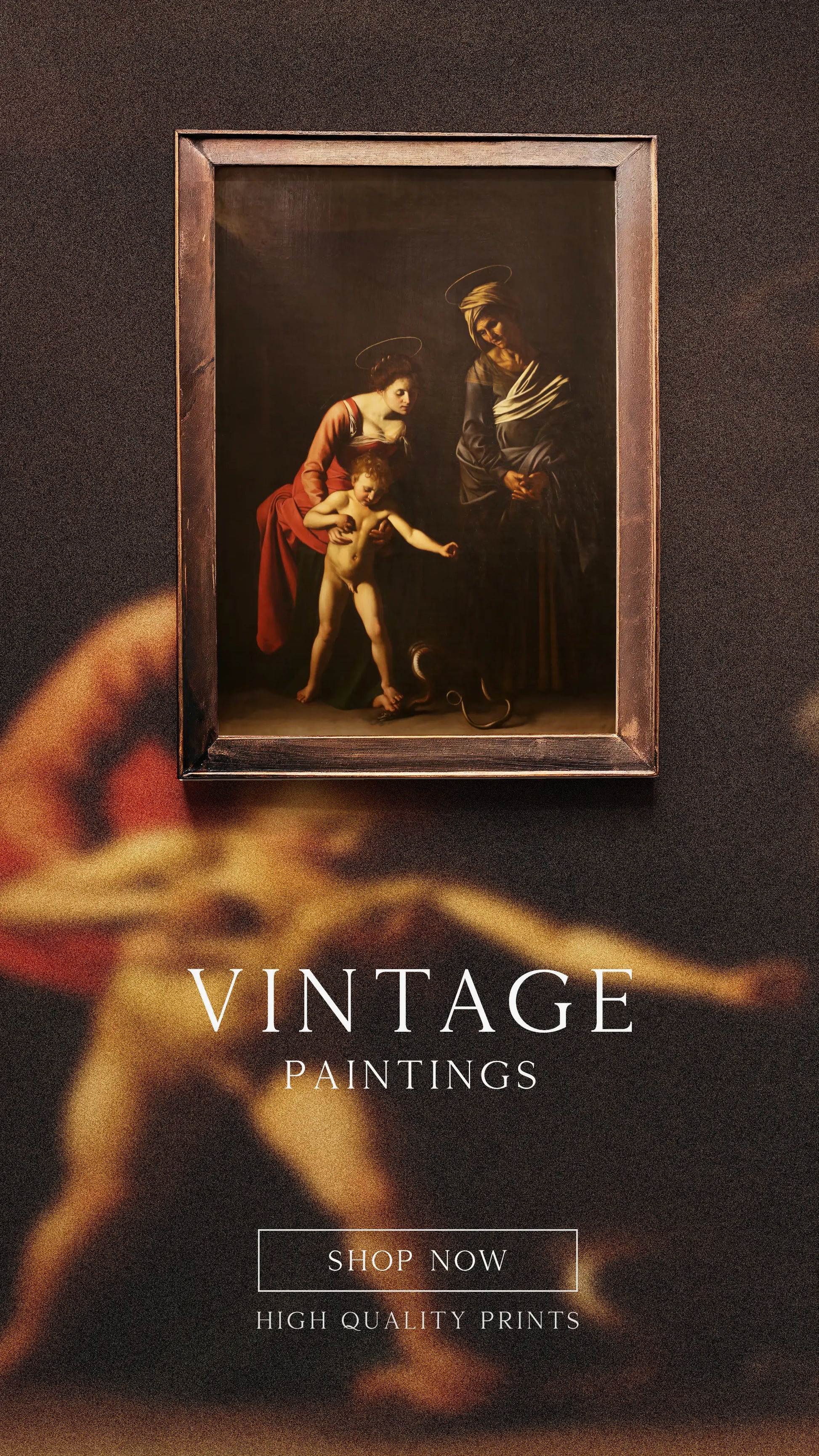 Caravaggio - Madonna and Child with Saint Anne #9 a beautiful painting reproduction by GalleryInk.Art