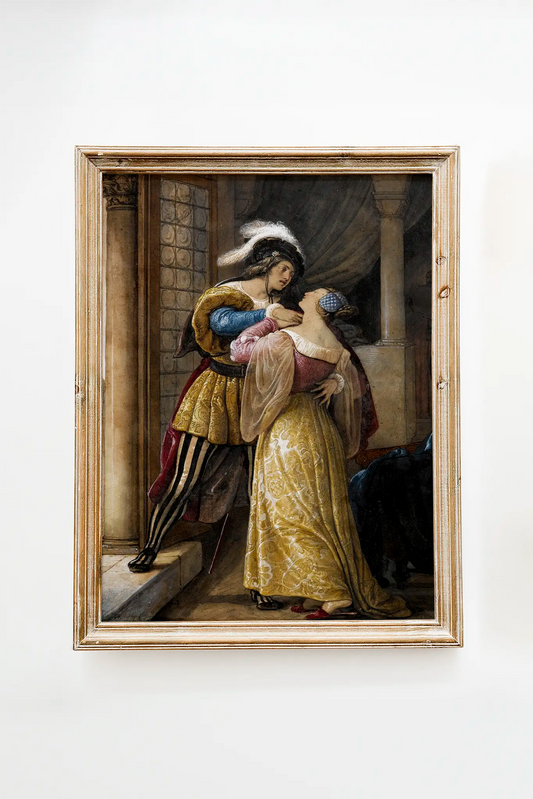 Francesco Hayez - Romeo and Juliet #39 painting reproduction printed by GalleryInk.Art, a store providing vintage and romantic wall art prints