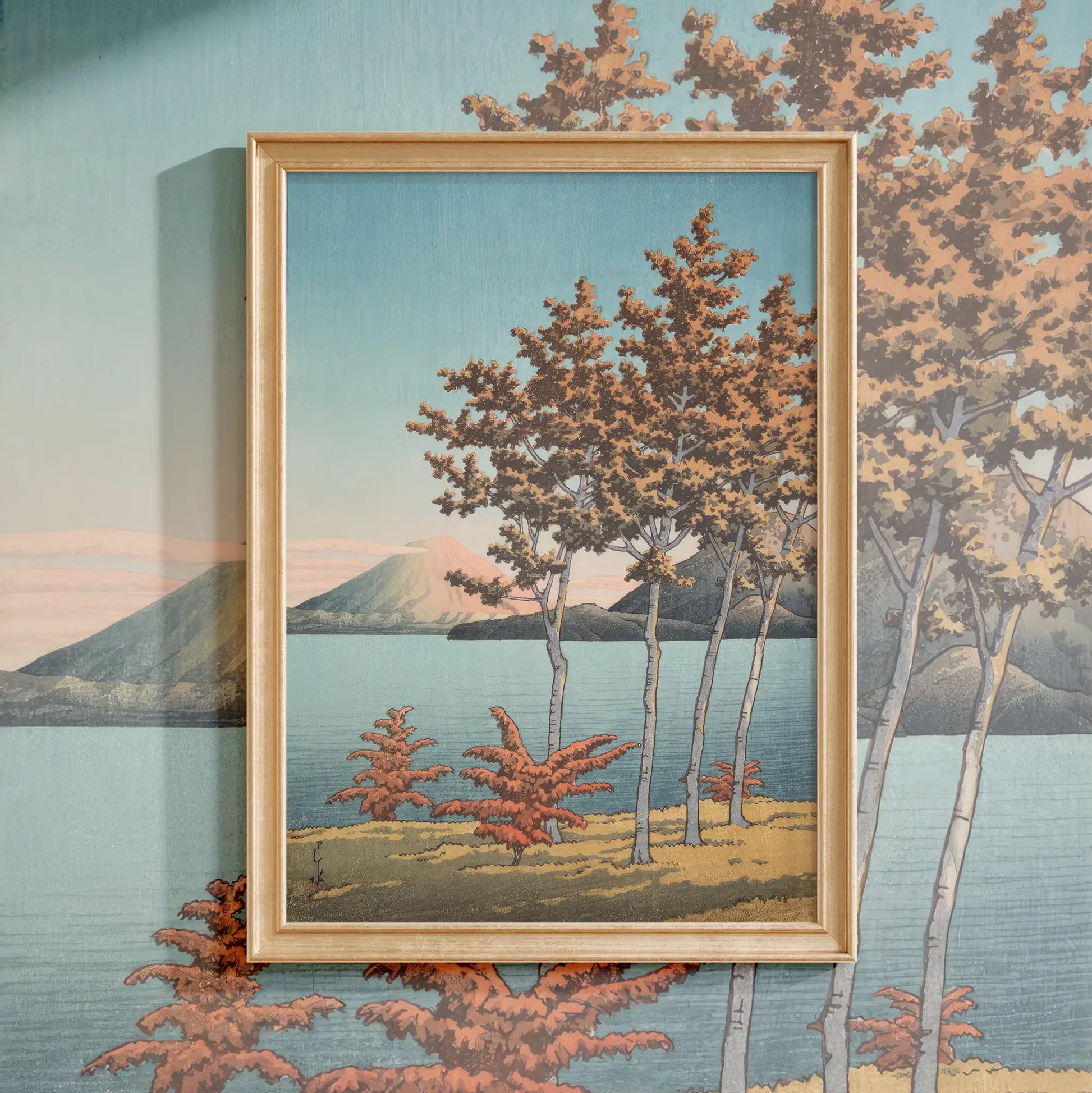 Hasui Kawase - Lake Toya in Hokkaido #95 a beautiful painting reproduction by GalleryInk.Art