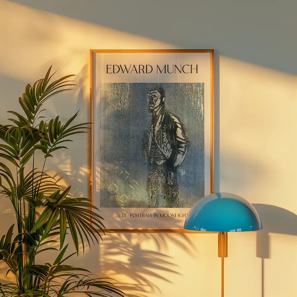 Portrait in Moonlight by Edvard Munch - Self - Art Print Mockup 3