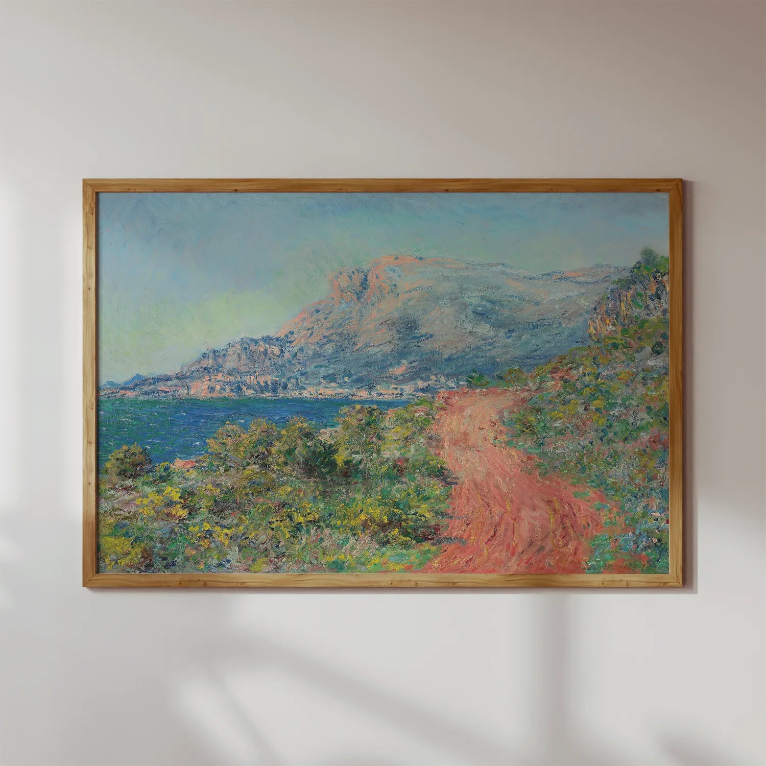 Claude Monet - La route rouge près de Menton #113 a beautiful painting reproduction by GalleryInk.Art