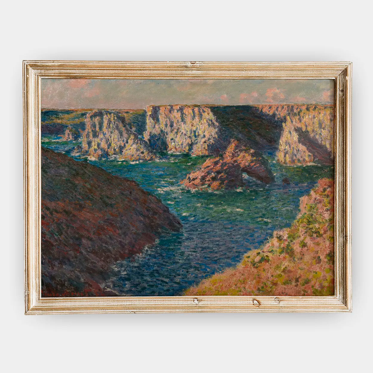 Claude Monet - Les Rochers de Belle-Ile #160 a beautiful painting reproduction by GalleryInk.Art