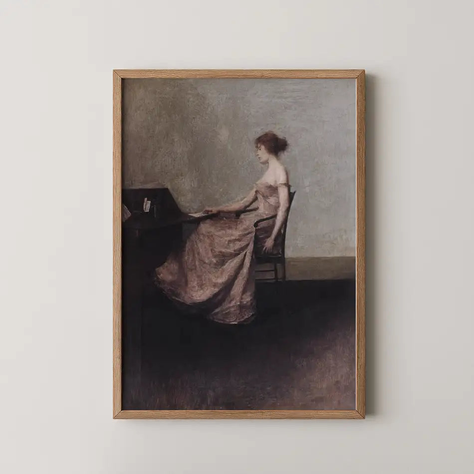 The Letter by Thomas Wilmer Dewing - Fine Art Print