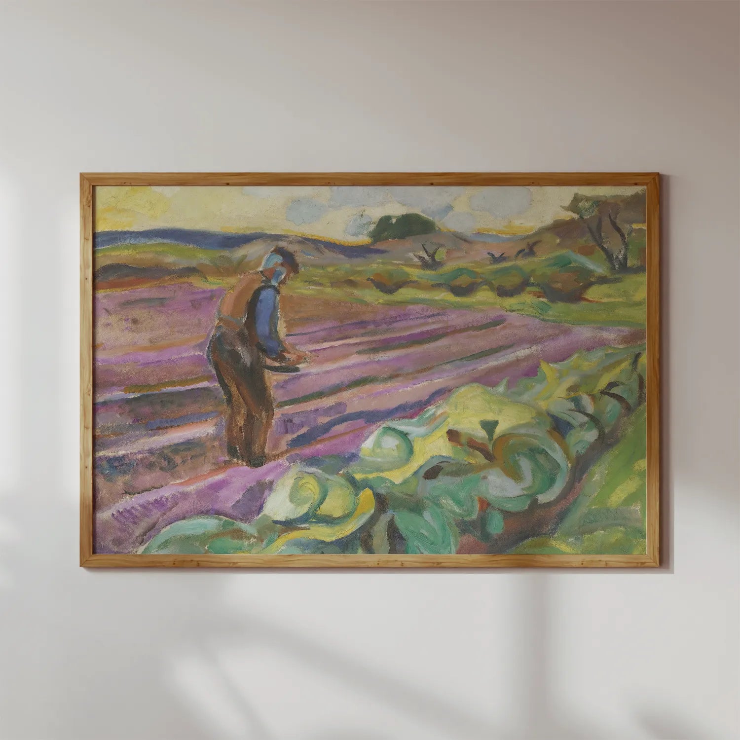 Edvard Munch - The Sower #84 a beautiful painting reproduction by GalleryInk.Art