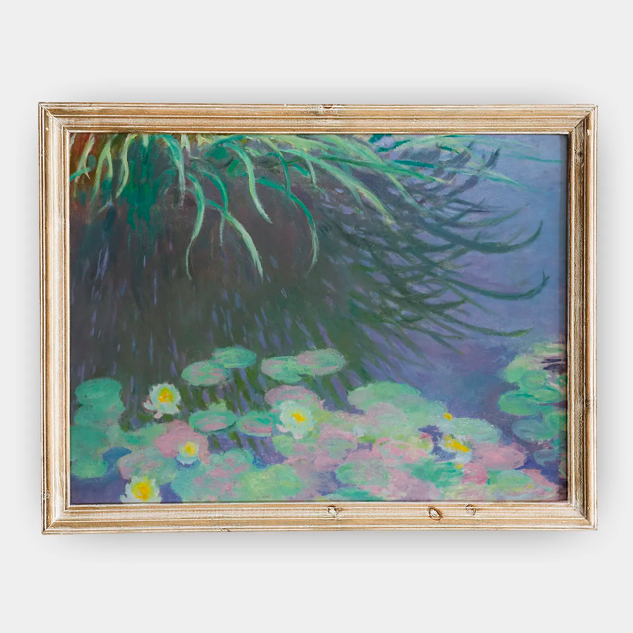 Claude Monet - Nymphéas Avec Reflets De Hautes Herbes #99 a beautiful painting reproduction by GalleryInk.Art