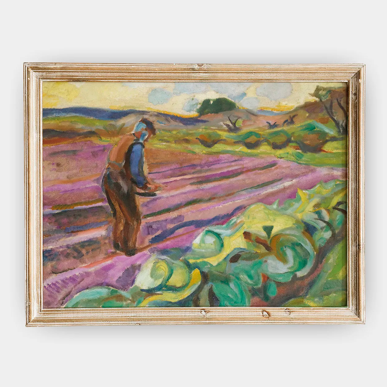 Edvard Munch - The Sower #84 a beautiful painting reproduction by GalleryInk.Art