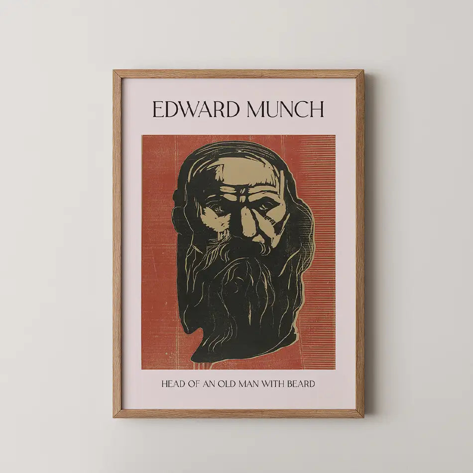 Head of an Old Man with Beard by Edvard Munch - Fine Art Print