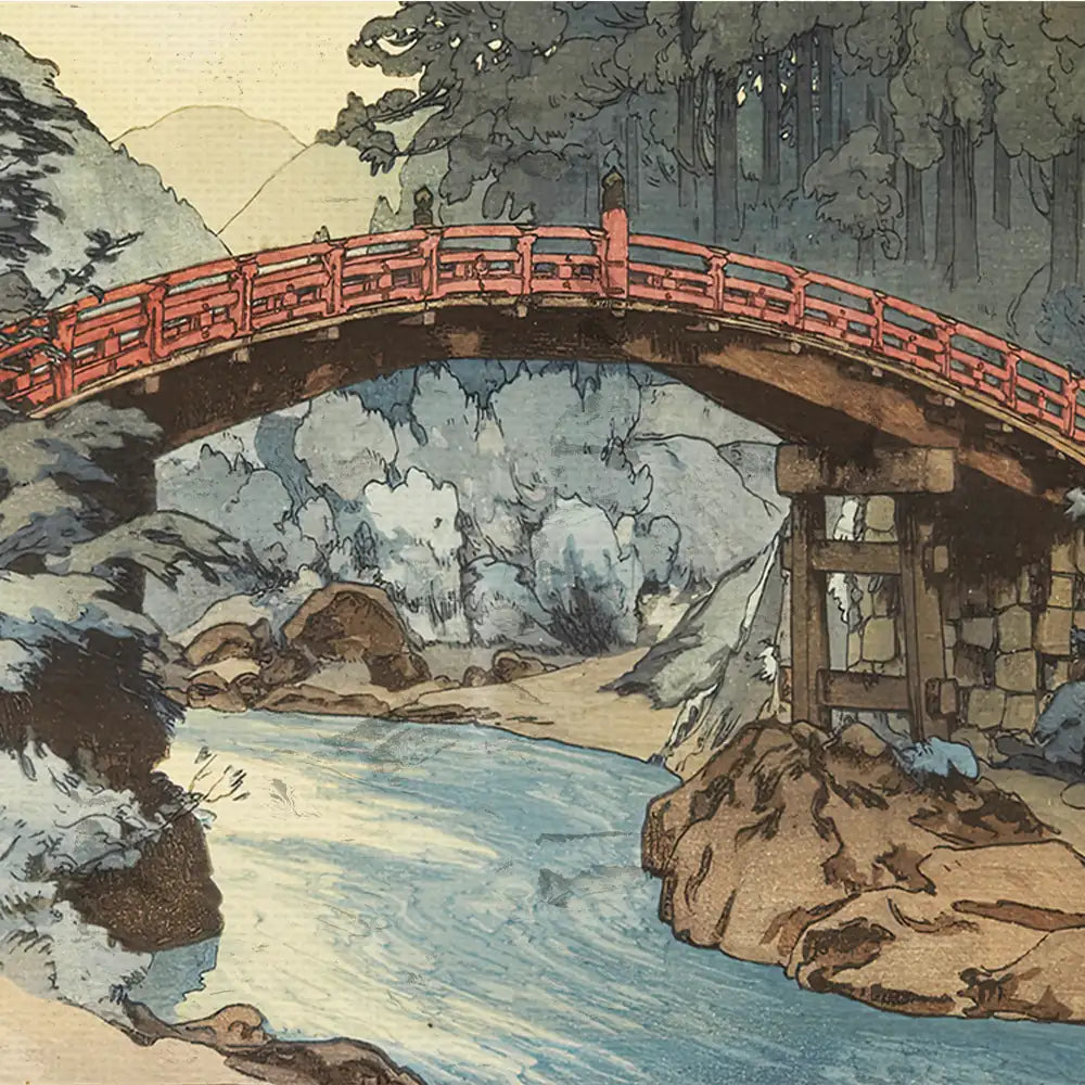 Sacred Bridge by Hiroshi Yoshida - Final Mockup Example