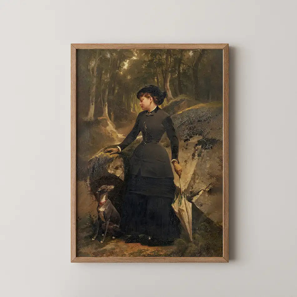 Marie Giraud, fille du peintre Charles Giraud, nièce d’Eugène Giraud by Eugène Giraud - Fine Art Print