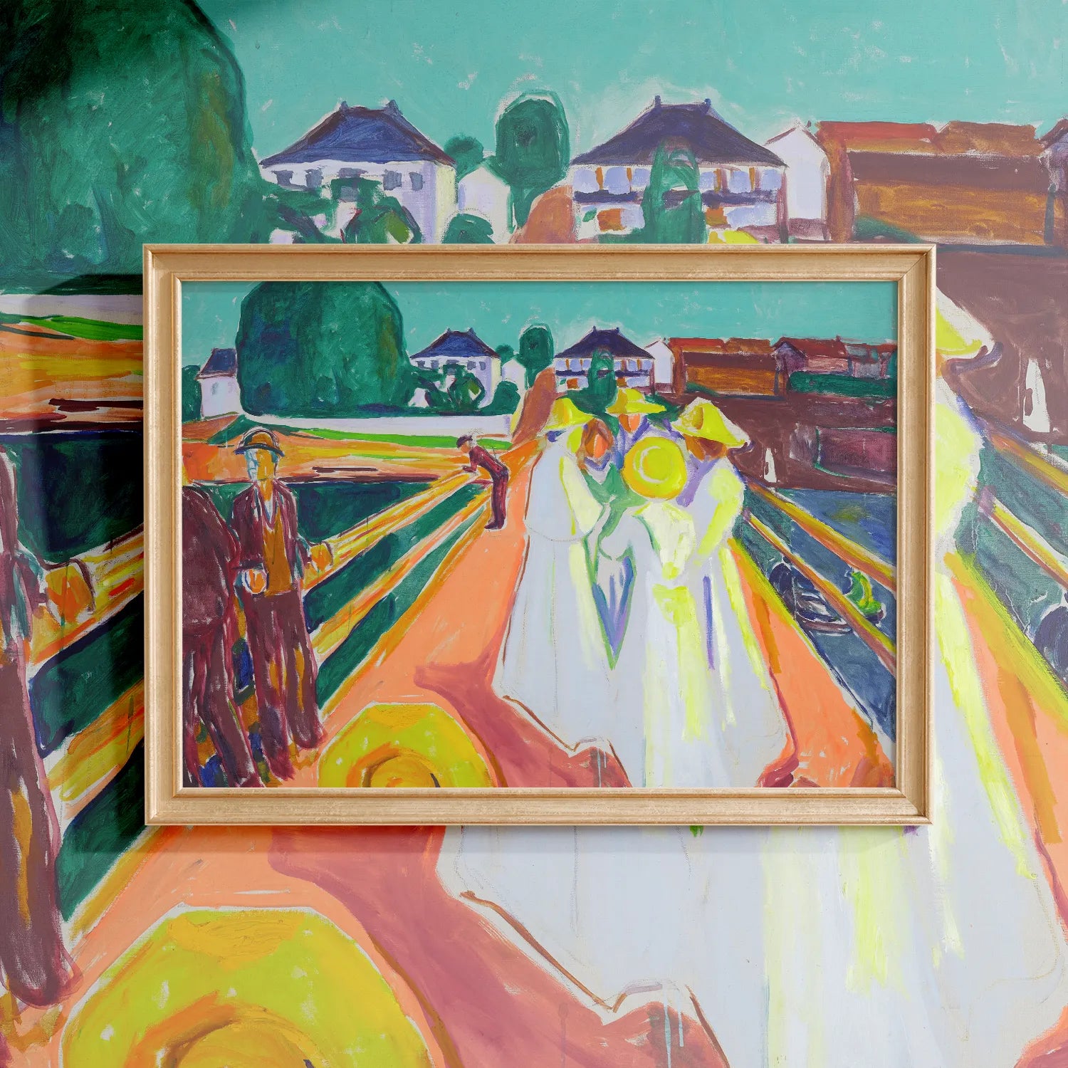 Edvard Munch - The Women on the Bridge #53 a beautiful painting reproduction by GalleryInk.Art