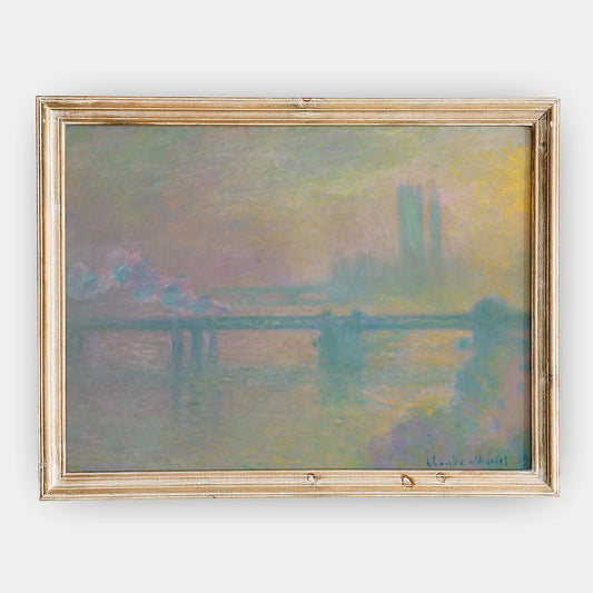 Claude Monet - Charing Cross Bridge, London #118 a beautiful painting reproduction by GalleryInk.Art